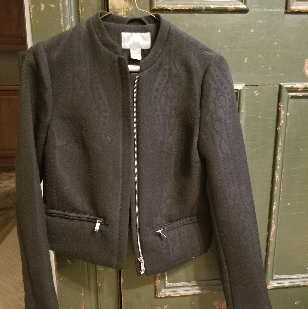 Black Cropped Jacket - image 1